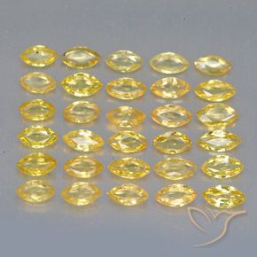 Golden Sapphire Gem - 0.1ct Marquise Facet (ID: 263010)