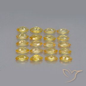 Sapphire Gemstones in 3.9 x 2 mm Size for Sale, Sapphire Stones in Golden Color