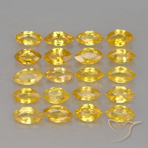 Dorado Zafiro Gema - 0.1ct Forma marquesa (ID: 263015)