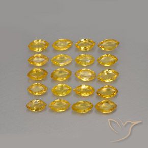 2.16 ctw Golden Sapphire Stones, Natural Sapphire in Marquise Facet Shape for Sale