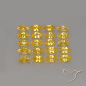 2.26 ctw Golden Sapphire Stones, Natural Sapphire in Marquise Facet Shape for Sale