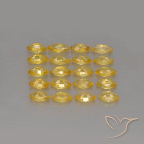 Sapphire Gemstones in 4 x 2.2 mm Size for Sale, Sapphire Stones in Golden Color