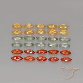 Sapphire Gemstones in 4.2 x 2.3 mm Size for Sale, Sapphire Stones in Multicolor Color