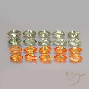 Многоцветный Сапфир Камень - 0.1ct Фасетная Маркиза (ID: 263557)