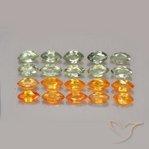 Multicolor Sapphire Gem - 0.1ct Marquise Facet (ID: 263560)