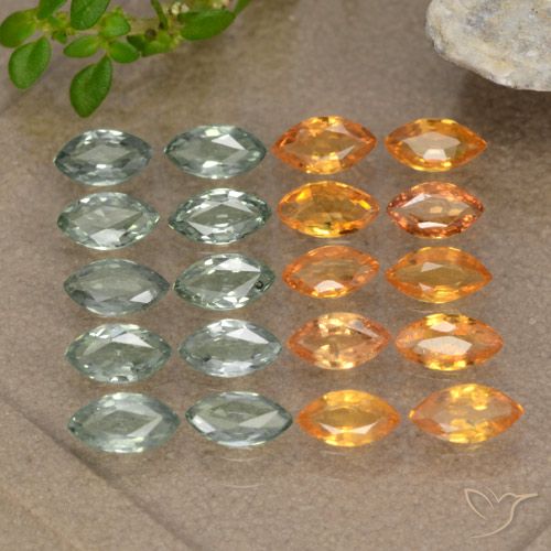 Multicolor Zafiro Gema - 0.1ct Forma marquesa (ID: 263562)