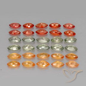 Sapphire Gemstones in 4 x 2.1 mm Size for Sale, Sapphire Stones in Multicolor Color