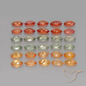 Sapphire Gemstones in 4.1 x 2.4 mm Size for Sale, Sapphire Stones in Multicolor Color