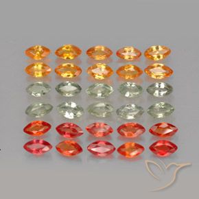 Multicolor Sapphire Gem - 0.1ct Marquise Facet (ID: 263574)