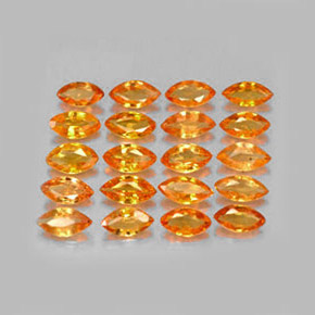 2.24 ct Orange Sapphire Gemstone, Sapphire Gem in Marquise Facet Shape for Sale.