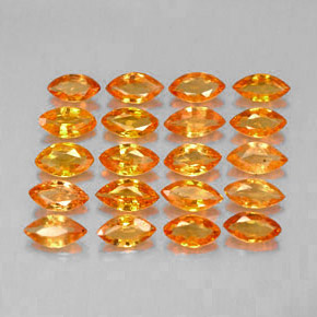 2.24 ct Orange Sapphire Stone, Natural Sapphire in Marquise Facet Shape for Sale