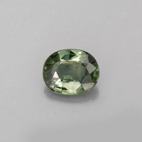 0.69 ct Green Sapphire Gemstone, Sapphire Gem in Oval Facet Shape for Sale.
