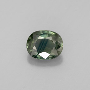0.81 ct Green Sapphire Gemstone, Sapphire Gem in Oval Facet Shape for Sale.