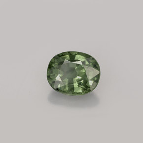 1.04 ct Green Sapphire Stone, Natural Sapphire in Oval Facet Shape for Sale