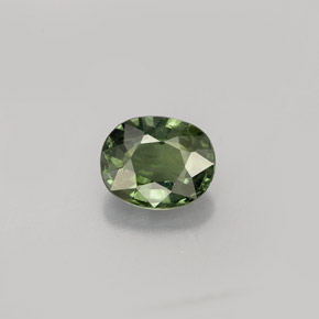 0.83 ct Green Sapphire Gemstone, Sapphire Gem in Oval Facet Shape for Sale.