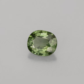 0.89 ct Green Sapphire Stone, Natural Sapphire in Oval Facet Shape for Sale