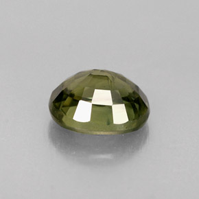 Sapphire Gemstone in 6.1 x 5 mm Size for Sale, Sapphire Stone in Golden Green Color