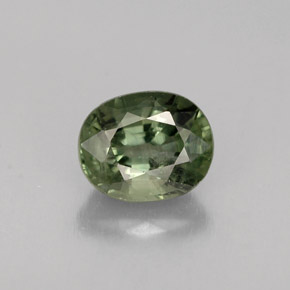 0.94 ct Green Sapphire Gemstone, Sapphire Gem in Oval Facet Shape for Sale.