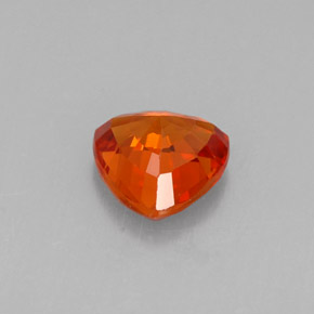 Sapphire Gemstone in 5.5 x 5.5 mm Size for Sale, Sapphire Stone in Mandarin Orange Color