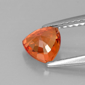 Sapphire Gemstone in 5.5 x 5.5 mm Size for Sale, Sapphire Stone in Mandarin Orange Color