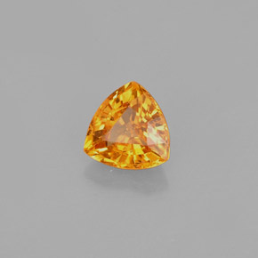 0.88 ct Orange Sapphire Stone, Natural Sapphire in Trillion Facet Shape for Sale