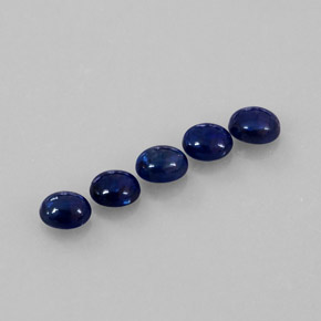 2.91 ct Blue Sapphire Stone, Natural Sapphire in Oval Cabochon Shape for Sale