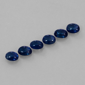 3.31 ct Blue Sapphire Stone, Natural Sapphire in Oval Cabochon Shape for Sale