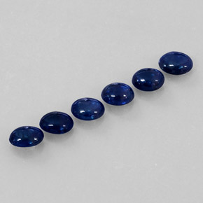 2.82 ct Blue Sapphire Stone, Natural Sapphire in Oval Cabochon Shape for Sale
