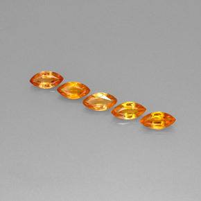 Apricot Orange Zaffiro Gem - 0.6ct Marquise sfaccettato (ID: 266733)
