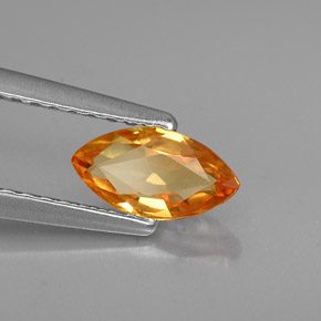 0.79 ct Yellow Sapphire Stone, Natural Sapphire in Marquise Facet Shape for Sale