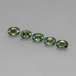 3.60 ct Green Sapphire Stone, Natural Sapphire in Oval Facet Shape for Sale