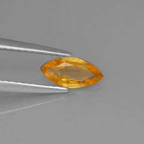 0.50 ct Yellow Sapphire Gemstone, Sapphire Gem in Marquise Facet Shape for Sale.