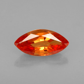 0.97 ct Orange Sapphire Gemstone, Sapphire Gem in Marquise Facet Shape for Sale.