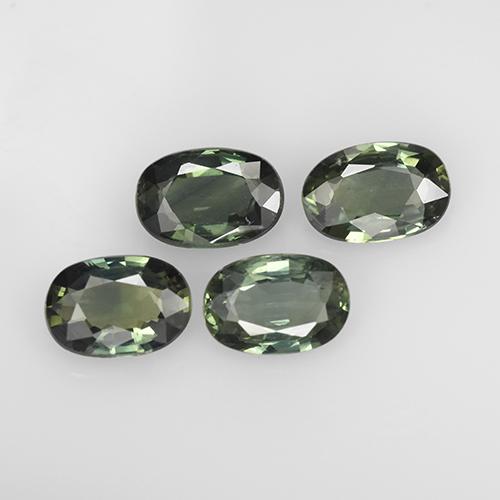 Light Green Sapphire Gem - 0.6ct Oval Facet (ID: 267532)