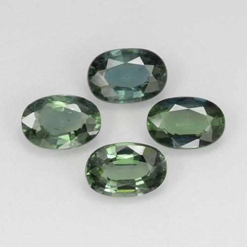 Bluish Green Сапфир Камень - 0.6ct Фасетный Овал (ID: 267536)