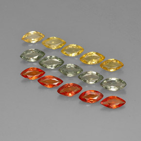 4.06 ct Multicolor Sapphire Gemstone, Sapphire Gem in Marquise Facet Shape for Sale.