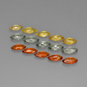 Sapphire Gemstone in 6 x 3 mm (calibrated) Size for Sale, Sapphire Stone in Multicolor Color