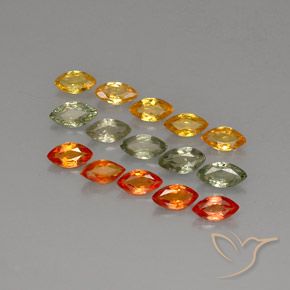 Mehrfarbig Saphir Edelstein - 0.3ct Marquiseschliff (ID: 267809)