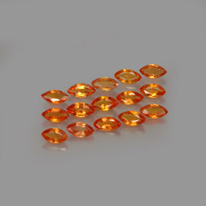 5.48 ct Orange Sapphire Stone, Natural Sapphire in Marquise Facet Shape for Sale