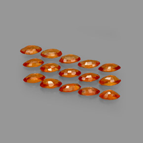 Sapphire Gemstone in 6 x 3 mm (calibrated) Size for Sale, Sapphire Stone in Yellow Orange Color