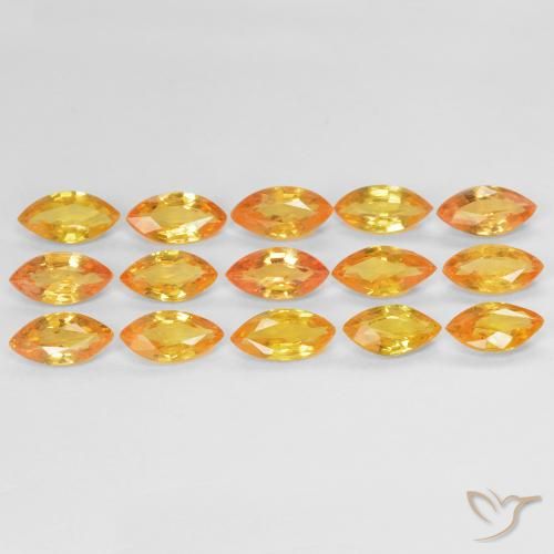 Apricot Orange Sapphire Gem - 0.3ct Marquise Facet (ID: 267814)