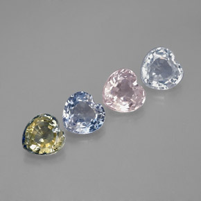 Multicolor Zafiro Gema - 0.5ct Forma de corazón (ID: 268789)