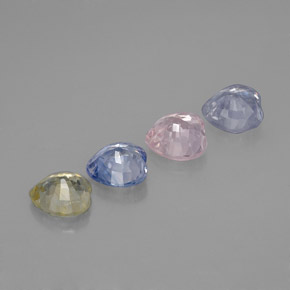 Sapphire Gemstones in 4.5 x 4.4 mm Size for Sale, Sapphire Stones in Multicolor Color