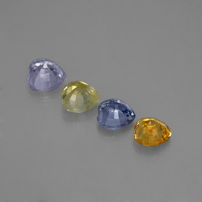 Sapphire Gemstone in 4.1 x 3.9 mm Size for Sale, Sapphire Stone in Multicolor Color