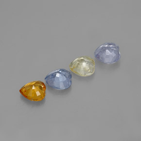 Sapphire Gemstones in 4.2 x 4.1 mm Size for Sale, Sapphire Stones in Multicolor Color