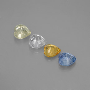 Sapphire Gemstones in 4.2 x 4.1 mm Size for Sale, Sapphire Stones in Multicolor Color