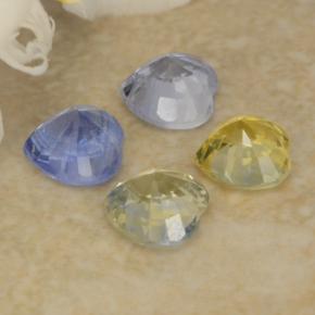 Sapphire Gemstones in 4.3 x 4.3 mm Size for Sale, Sapphire Stones in Multicolor Color