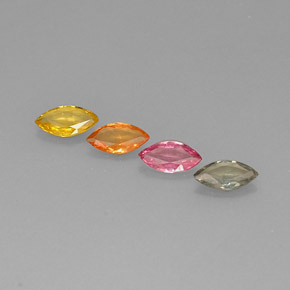 1.10 ct Multicolor Sapphire Gemstone, Sapphire Gem in Marquise Facet Shape for Sale.