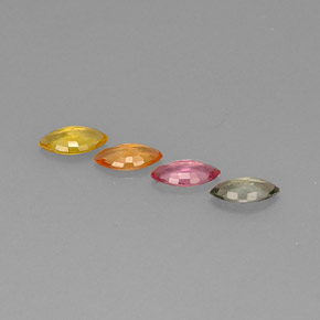 Sapphire Gemstone in 6.1 x 3.4 mm Size for Sale, Sapphire Stone in Multicolor Color