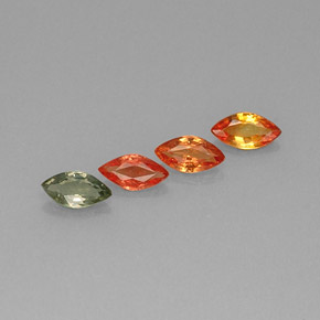 1.24 ct Multicolor Sapphire Gemstone, Sapphire Gem in Marquise Facet Shape for Sale.